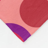 Couverture Polaire Whimsical Rouge & rose Floral Retro, Bold Preppy (Coin)