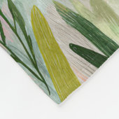 Couverture Polaire Whimsical Sage Green Floral Personalized (Coin)