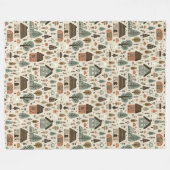 Couverture Polaire Whimsical Village with Cottages and Trees (Devant (Horizontal))