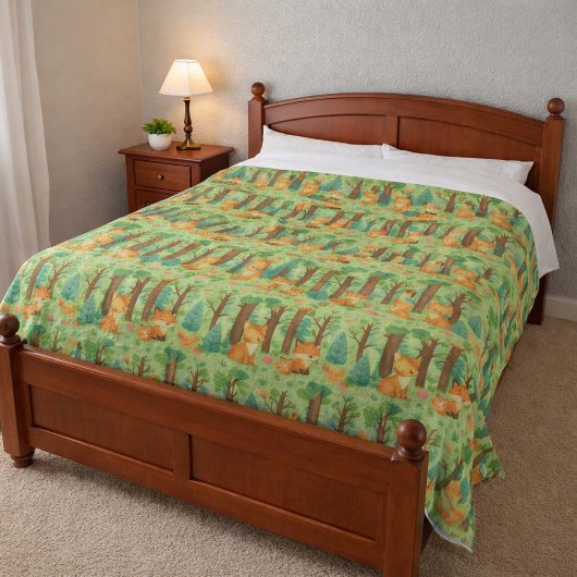 Couverture Polaire Whimsical Woodland Friends