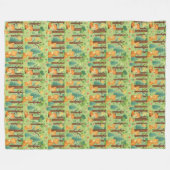 Couverture Polaire Whimsical Woodland Friends (Devant (Horizontal))