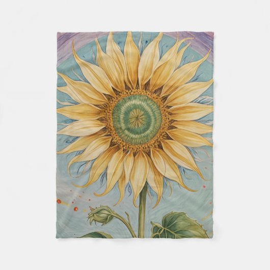Couverture Polaire Whimsy de tournesol (Devant)