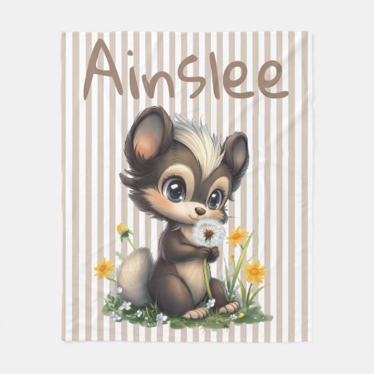 Couverture Polaire Whimsy en Fleur sauvage (Devant)