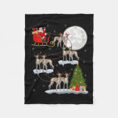 Couverture Polaire Whippet Dog Santa Sleigh Flying Funny Magical Chri (Devant)