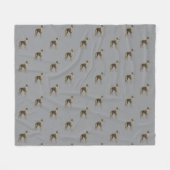 Couverture Polaire Whippet fleece blanket with grey background (Devant (Horizontal))