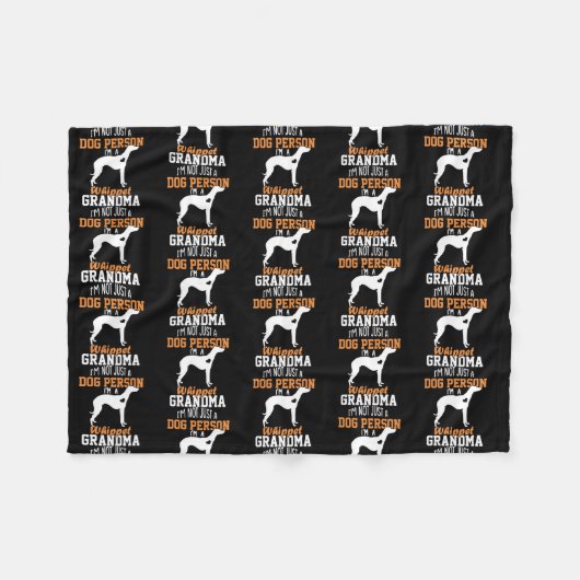 Couverture Polaire Whippet Grandma Dog Toxits Whippet Dog Lover (Devant (Horizontal))