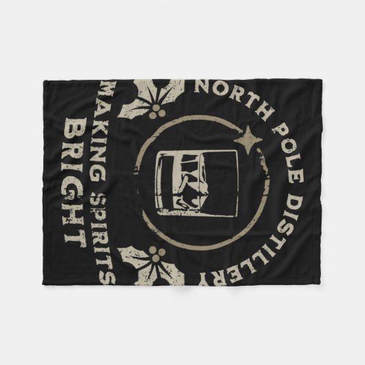 Couverture Polaire Whiskey Bourbon Making Spirits Bright Funny Christ (Devant (Horizontal))