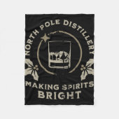Couverture Polaire Whiskey Bourbon Making Spirits Bright Funny Christ (Devant)