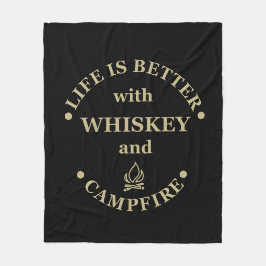 Couverture Polaire Whiskey cite d'amusants propos de campeurs de camp (Devant)