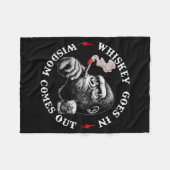 Couverture Polaire Whiskey Goes In Wisdom Comes Out Funny Monkey (on  (Devant (Horizontal))