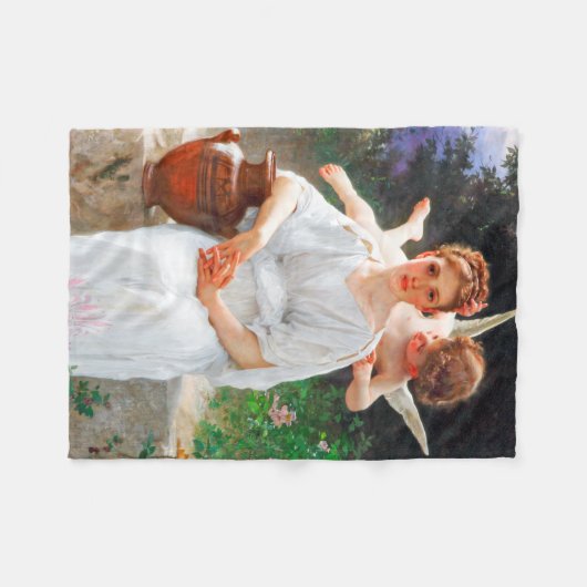 Couverture Polaire Whisperies d'Amour, Bouguereau (Devant (Horizontal))