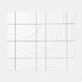 Couverture Polaire White black checked modern (Devant (Horizontal))