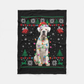Couverture Polaire White Boxer Dog Ugly Christmas Sweater Funny Xmas  (Devant)