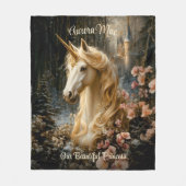 Couverture Polaire White Forest Unicorn Imaginaire Castle Fairytale (Devant)