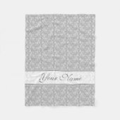 Couverture Polaire White&Grey moderne doux appelé Damask (Devant)