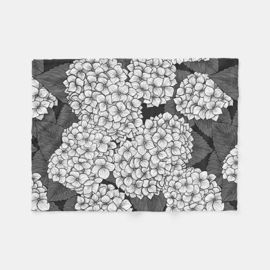Couverture Polaire White hydrangea (Devant (Horizontal))