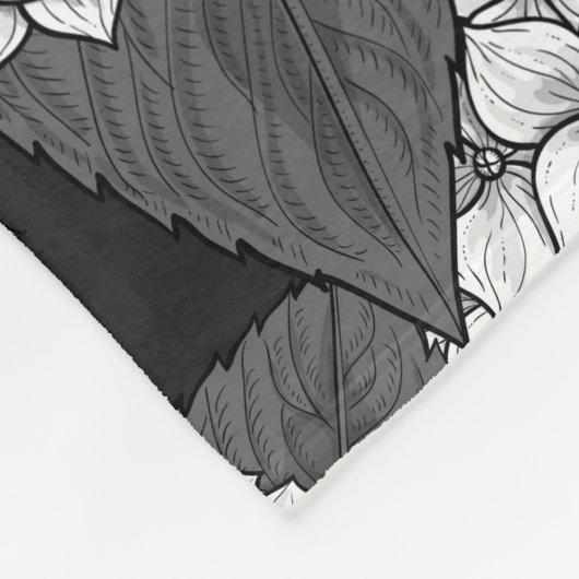 Couverture Polaire White hydrangea (Coin)