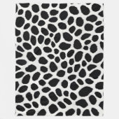 Couverture Polaire White Leopard Elégante Collection de luxe tendance (Devant)