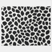 Couverture Polaire White Leopard Elégante Collection de luxe tendance (Devant (Horizontal))