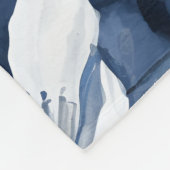 Couverture Polaire White Magnolia Motif sur l'arrière - plan de minui (Coin)