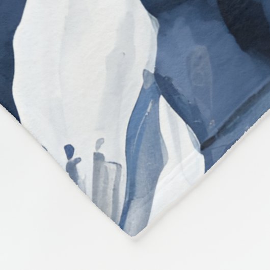 Couverture Polaire White Magnolia Motif sur l'arrière - plan de minui (Coin)