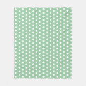 Couverture Polaire White Polka Dots on Sage Green  (Devant)