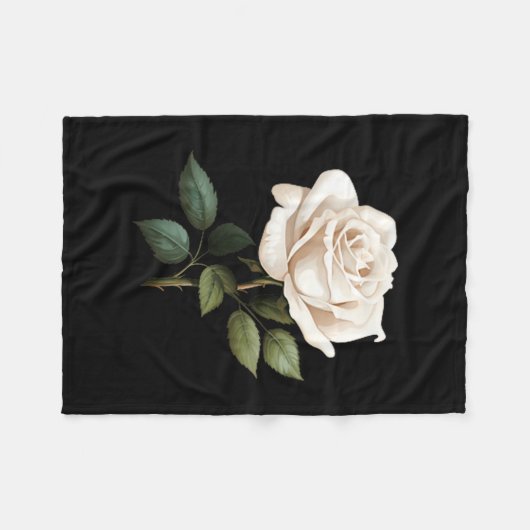 Couverture Polaire White Rose Graphic  (Devant (Horizontal))