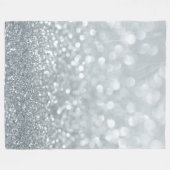 Couverture Polaire White Silver Parties scintillant Bokeh Glam tendan (Devant (Horizontal))