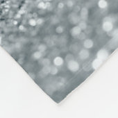 Couverture Polaire White Silver Parties scintillant Bokeh Glam tendan (Coin)