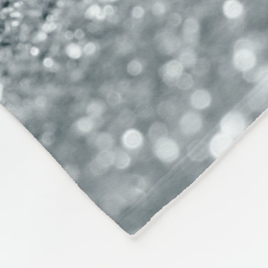 Couverture Polaire White Silver Parties scintillant Bokeh Glam tendan (Coin)