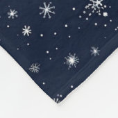 Couverture Polaire White Snowflakes on a Dark Blue Background (Coin)