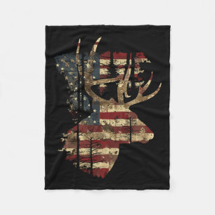 Couverture Polaire Whitetail Buck Deer Chasse 4 juillet États-Unis Am