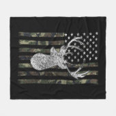 Couverture Polaire Whitetail Buck Deer Hunting American Camouflage US (Devant (Horizontal))
