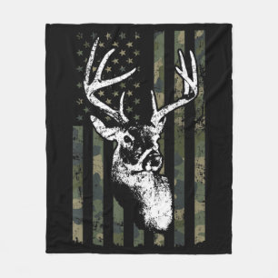 Couverture Polaire Whitetail Buck Deer Hunting USA Camouflage Amériqu