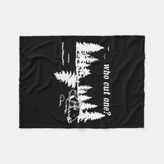Couverture Polaire Who Cut One_ Funny Design  (Devant (Horizontal))