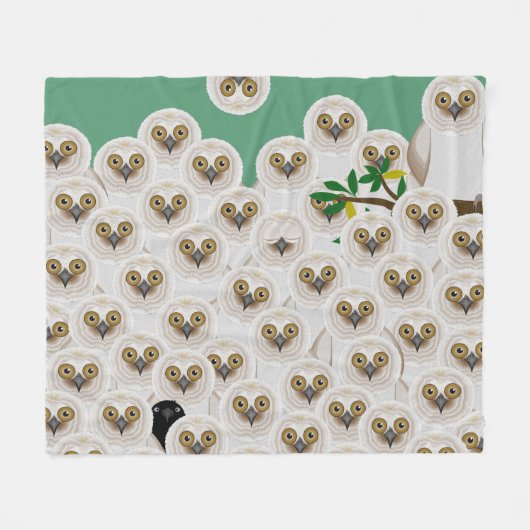 Couverture Polaire Who Me Owls Fleece Blanket (Devant (Horizontal))