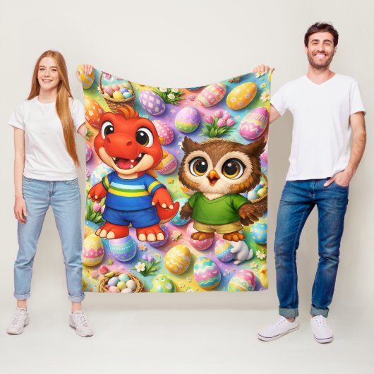 Couverture Polaire Who's Easter egg extravaganza whimsical? Happy Eas (En situation)