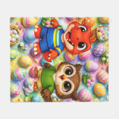 Couverture Polaire Who's Easter egg extravaganza whimsical? Happy Eas (Devant (Horizontal))