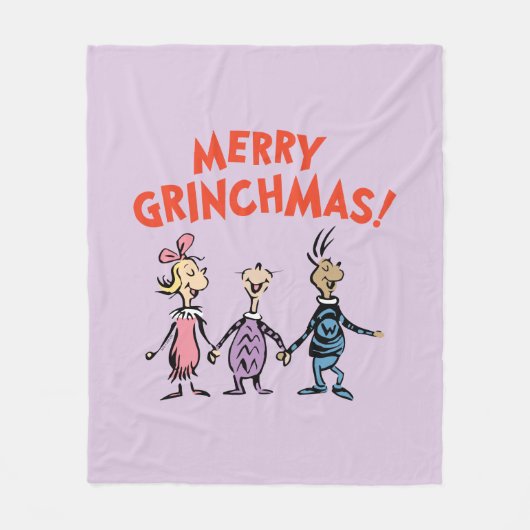 Couverture Polaire Whos Holding Hands Merry Grinchmas (Devant)
