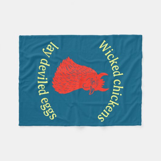 Couverture Polaire Wicked Chickens Lay Deviled Eggs  (Devant (Horizontal))