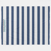 Couverture Polaire Wide Nautical Striped Weave Navy White ID1248 (Devant (Horizontal))