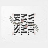Couverture Polaire Wife. Mom. Boss. (Devant (Horizontal))