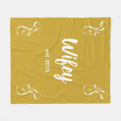Couverture Polaire Wifey Custom Gold Bride, Fiance Gift (Devant (Horizontal))