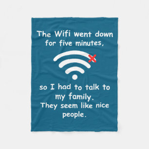 Couverture Polaire Wifi est tombé Parler à la famille Adolescent drôl