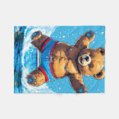 Couverture Polaire Wild Bear Summer Vintage Pool