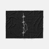 Couverture Polaire Wild Boar Heartbeat Ekg Hog Hunter Hunt Hunting  (Devant (Horizontal))