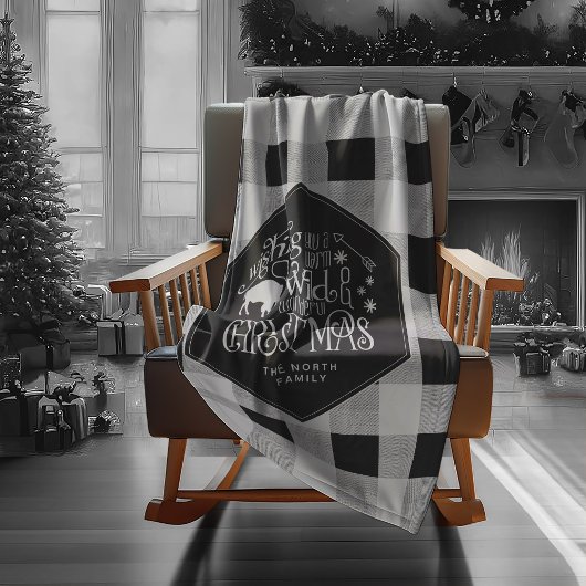Couverture Polaire Wild Wonderful Christmas Black Buffalo Plaid ID604