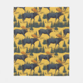 Couverture Polaire Wilderness Bull Moose Foraging The Forest (Devant)