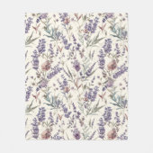 Couverture Polaire Wildflower Lavender Boho Botanical Floral Pattern (Devant)