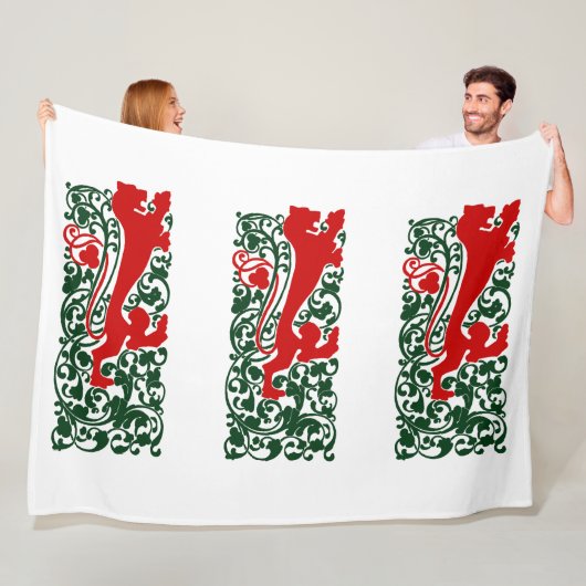 Couverture Polaire Will Bradley Heraldic Lion (En situation)